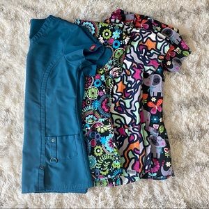 Lot of 4 XS Scrub Tops 💜